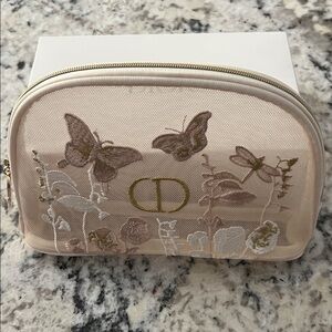 Dior Beauty Mother’s Day Butterfly embroidered  mesh pouch and box.